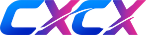 cxcx সাইটের সোনালি লোগো
